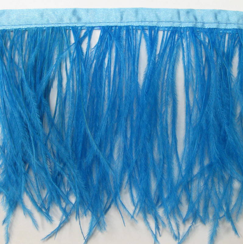 OSTRICH FRINGE SKY BLUE